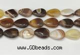 CAA4718 15.5 inches 18*25mm flat teardrop banded agate beads wholesale