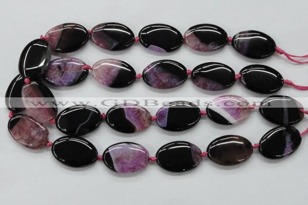 CAA472 15.5 inches 20*30mm oval agate druzy geode beads