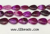 CAA4720 15.5 inches 18*25mm flat teardrop banded agate beads wholesale