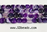 CAA4735 15.5 inches 12*12mm square banded agate beads wholesale