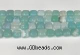 CAA4738 15.5 inches 12*12mm square banded agate beads wholesale