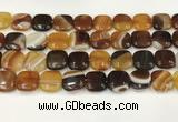 CAA4741 15.5 inches 14*14mm square banded agate beads wholesale