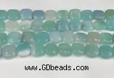 CAA4745 15.5 inches 14*14mm square banded agate beads wholesale