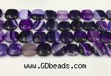 CAA4750 15.5 inches 16*16mm square banded agate beads wholesale