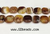 CAA4773 15.5 inches 25*25mm square banded agate beads wholesale