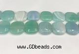 CAA4777 15.5 inches 25*25mm square banded agate beads wholesale