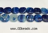 CAA4778 15.5 inches 25*25mm square banded agate beads wholesale