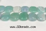 CAA4785 15.5 inches 30*30mm square banded agate beads wholesale