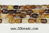 CAA4797 15.5 inches 12*16mm rectangle banded agate beads wholesale