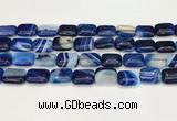 CAA4802 15.5 inches 12*16mm rectangle banded agate beads wholesale