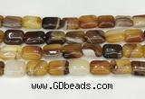 CAA4805 15.5 inches 13*18mm rectangle banded agate beads wholesale