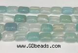 CAA4817 15.5 inches 15*20mm rectangle banded agate beads wholesale