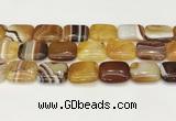 CAA4821 15.5 inches 18*25mm rectangle banded agate beads wholesale