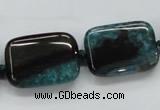 CAA485 15.5 inches 18*25mm rectangle agate druzy geode beads