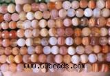 CAA4855 15.5 inches 6mm faceted round botswana agate beads