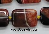 CAA486 15.5 inches 20*30mm rectangle agate druzy geode beads