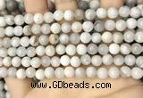 CAA4928 15.5 inches 6mm round grey agate beads wholesale