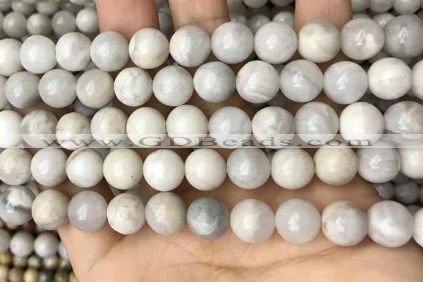 CAA4930 15.5 inches 10mm round grey agate beads wholesale