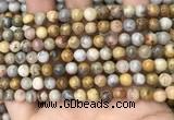 CAA4934 15.5 inches 6mm round yellow crazy lace agate beads wholesale