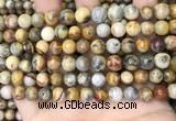 CAA4935 15.5 inches 8mm round yellow crazy lace agate beads wholesale