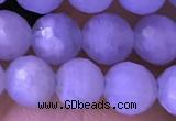 CAA5006 15.5 inches 6mm faceted round blue lace agate beads