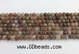 CAA5010 15.5 inches 6mm faceted round flower agate beads