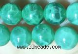 CAA5021 15.5 inches 6mm round green dragon veins agate beads