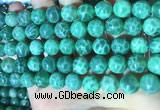 CAA5023 15.5 inches 10mm round green dragon veins agate beads