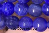 CAA5030 15.5 inches 6mm round blue dragon veins agate beads