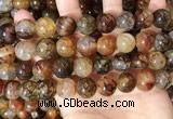 CAA5051 15.5 inches 14mm round dragon veins agate beads wholesale