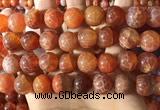 CAA5075 15.5 inches 14mm round red dragon veins agate beads