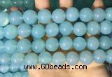 CAA5095 15.5 inches 14mm round sea blue agate beads wholesale