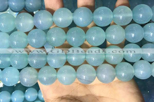 CAA5097 15.5 inches 18mm round sea blue agate beads wholesale