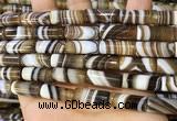 CAA5127 15.5 inches 8*20mm tube striped agate gemstone beads