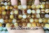 CAA5171 15.5 inches 6mm faceted round banded agate beads