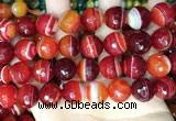 CAA5211 15.5 inches 16mm faceted round banded agate beads