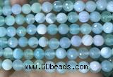 CAA5222 15.5 inches 10mm faceted round banded agate beads