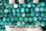 CAA5236 15.5 inches 10mm faceted round banded agate beads