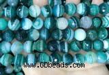 CAA5244 15.5 inches 12mm faceted round banded agate beads