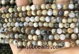 CAA5255 15.5 inches 4mm round dendrite agate beads wholesale