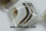 CAA526 15.5 inches 35*35mm diamond madagascar agate beads