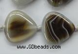 CAA527 15.5 inches 25*25mm triangle madagascar agate beads