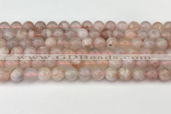 CAA5286 15.5 inches 8mm round natural sakura agate beads