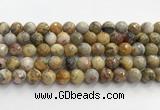 CAA5292 15.5 inches 8mm faceted round crazy lace agate beads wholesale