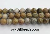 CAA5294 15.5 inches 12mm faceted round crazy lace agate beads wholesale