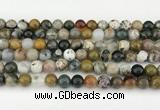 CAA5331 15.5 inches 8mm round ocean agate beads wholesale