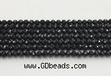 CAA5337 15.5 inches 6mm faceted round black onyx beads wholesale