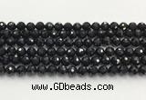 CAA5338 15.5 inches 8mm faceted round black onyx beads wholesale