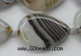 CAA534 15.5 inches 24*35mm flat teardrop madagascar agate beads