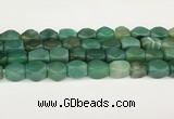 CAA5376 15.5 inches 10*12mm - 11*16mm faceted nuggets agate beads